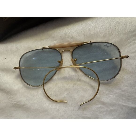 Ray-Ban B&L Aviator Gold Blue Lens Sunglasses w/ Case - Picture 4 of 4
